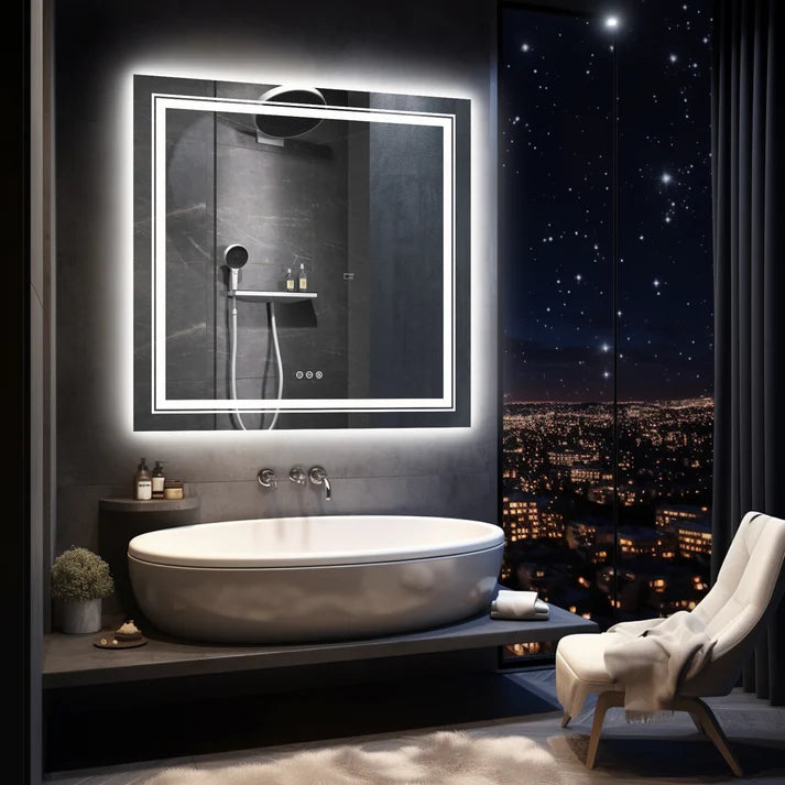 Illuminated Makeup Vanity Mirror with Dimmable LED Lights
