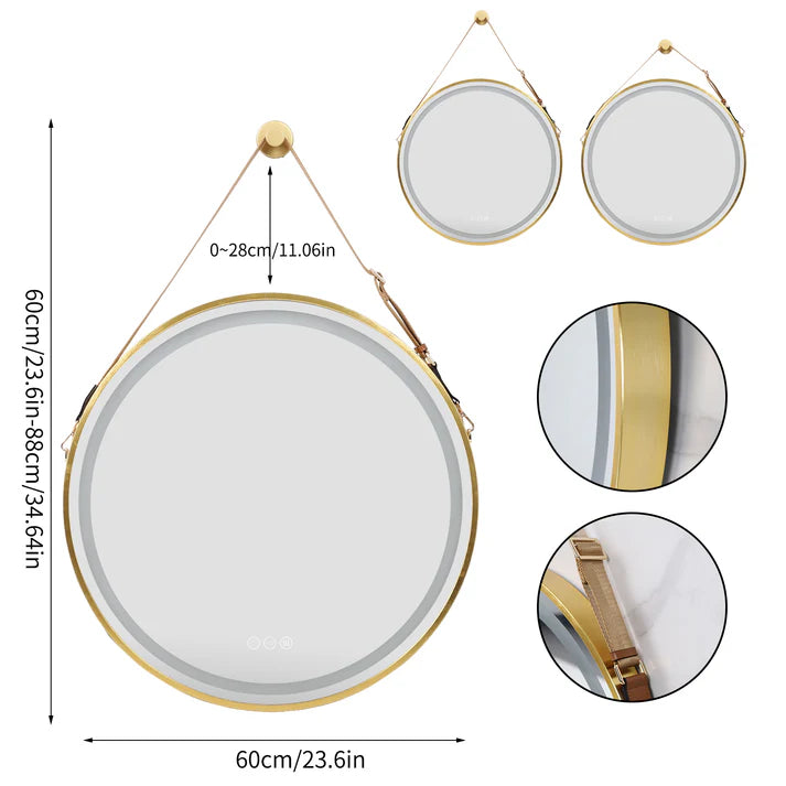 Round Bathroom Mirror with LED lights with Touch Control