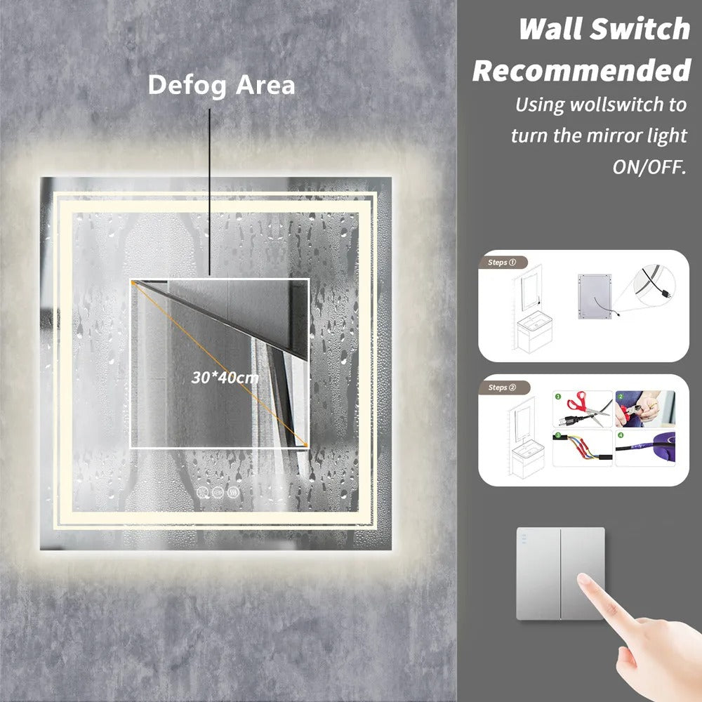 Illuminated Makeup Vanity Mirror with Dimmable LED Lights