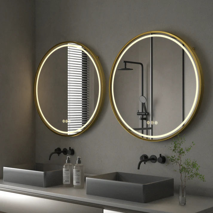 Round Bathroom Mirror with LED lights with Touch Control