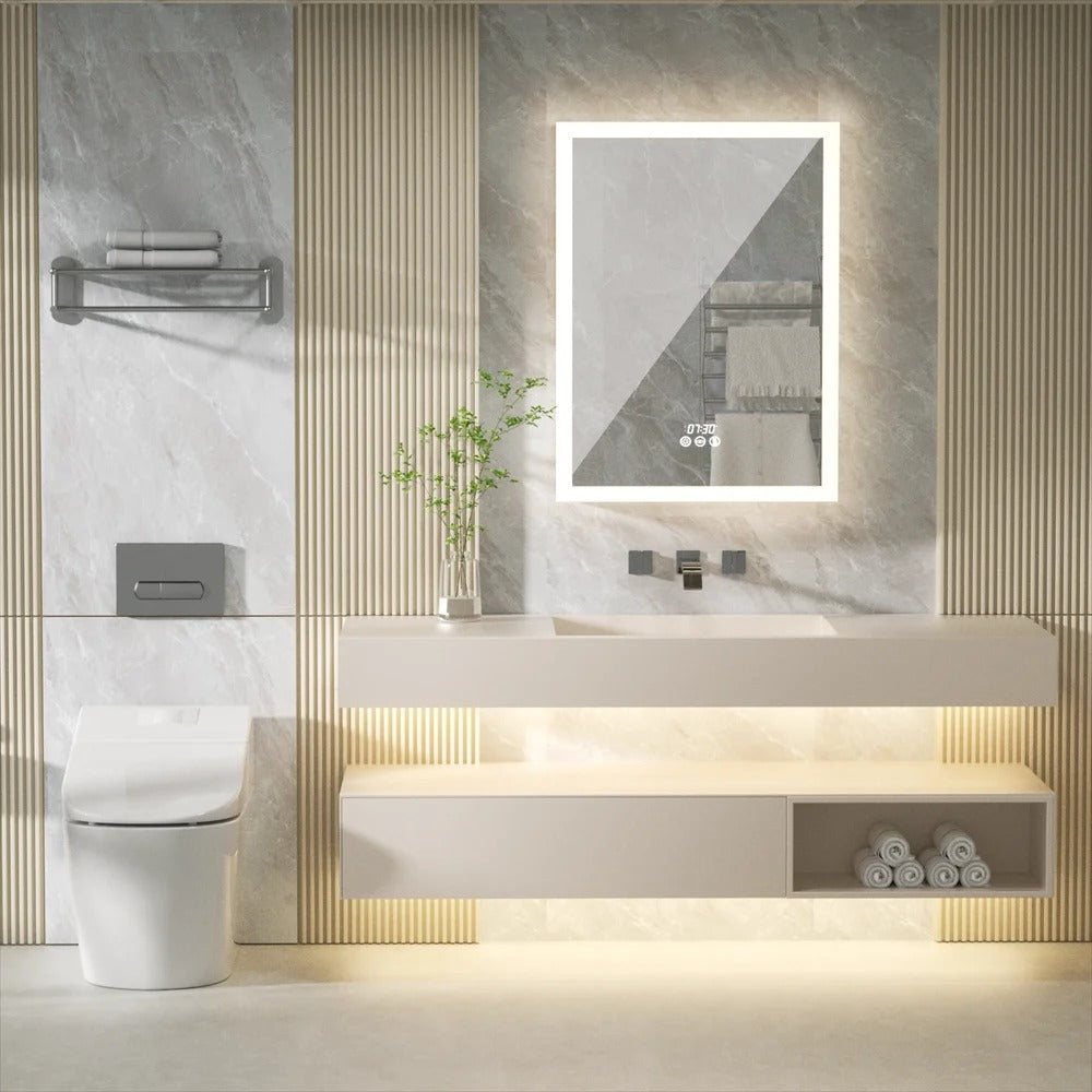LED Bathroom Mirror Cabinet- Smart Storage & Digital Display