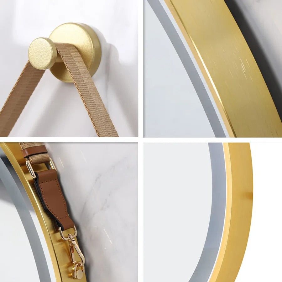 Round LED Bathroom Mirror: Smart Radiant Halo Design