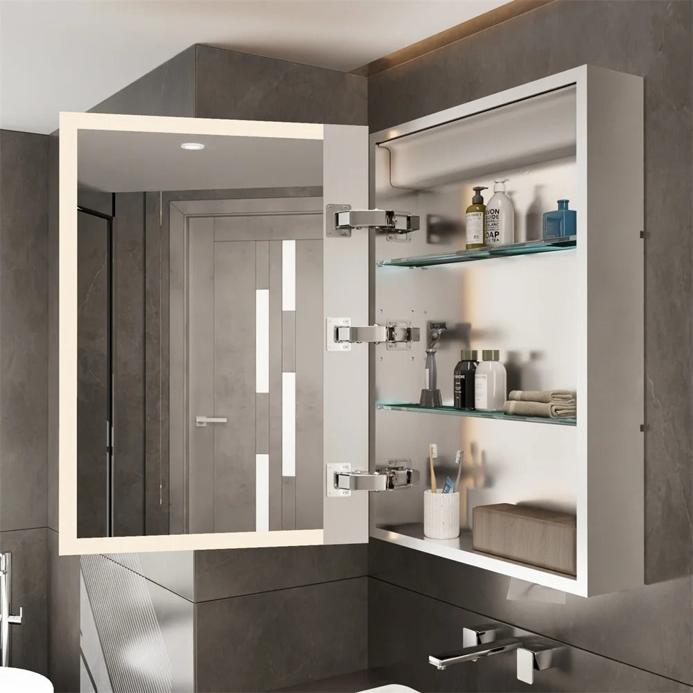 LED Bathroom Mirror Cabinet- Smart Storage & Digital Display