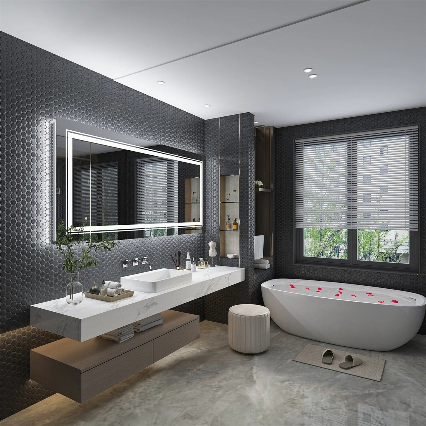 Big Mirror with Lights – Extra-Large LED Backlit Mirror