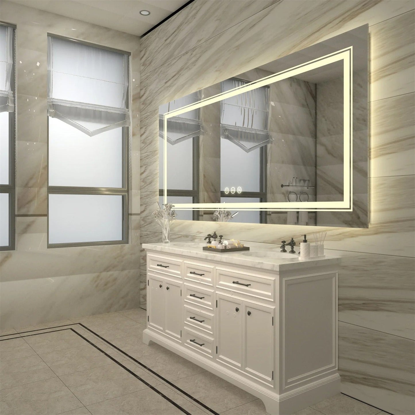 Big Mirror with Lights – Extra-Large LED Backlit Mirror