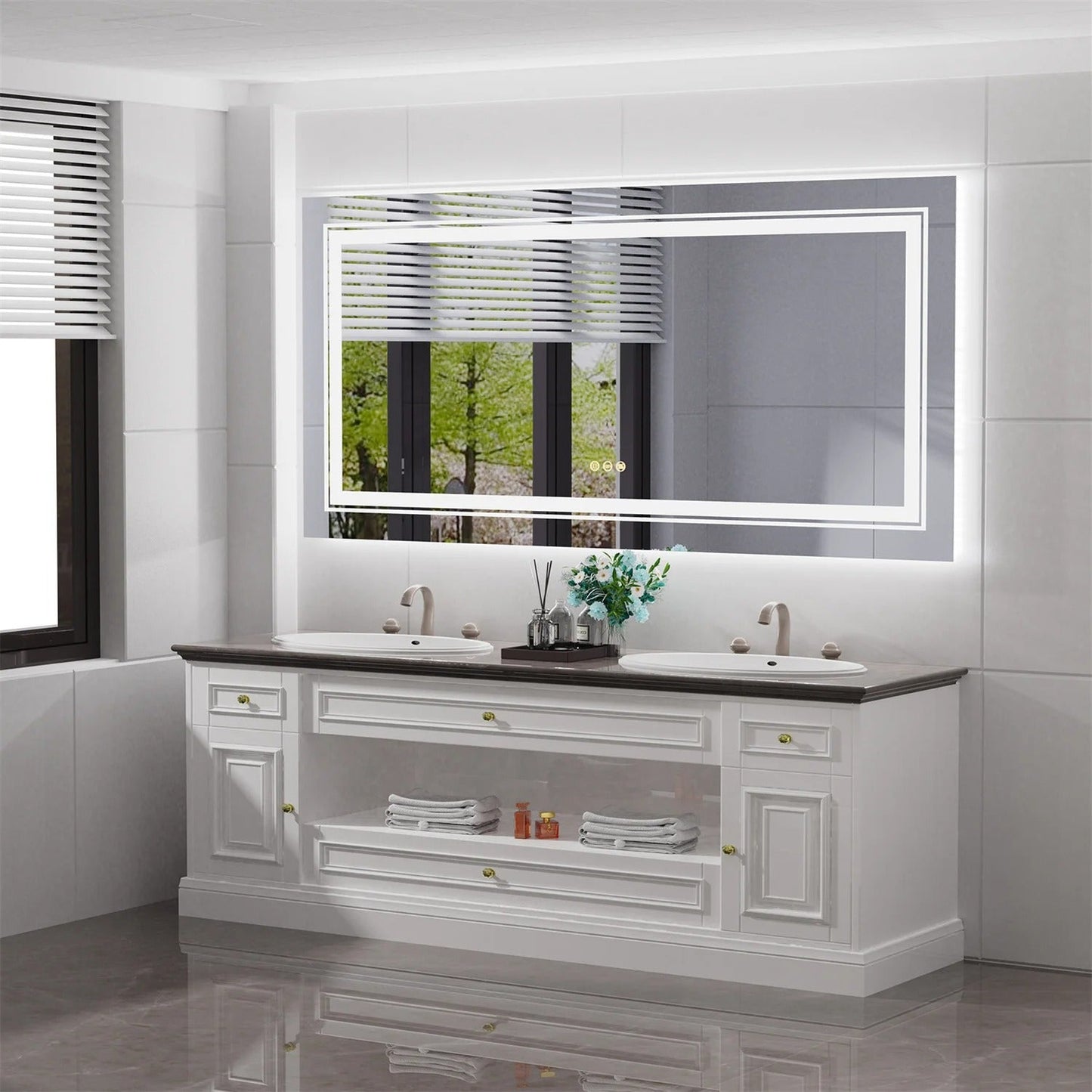 Big Mirror with Lights – Extra-Large LED Backlit Mirror