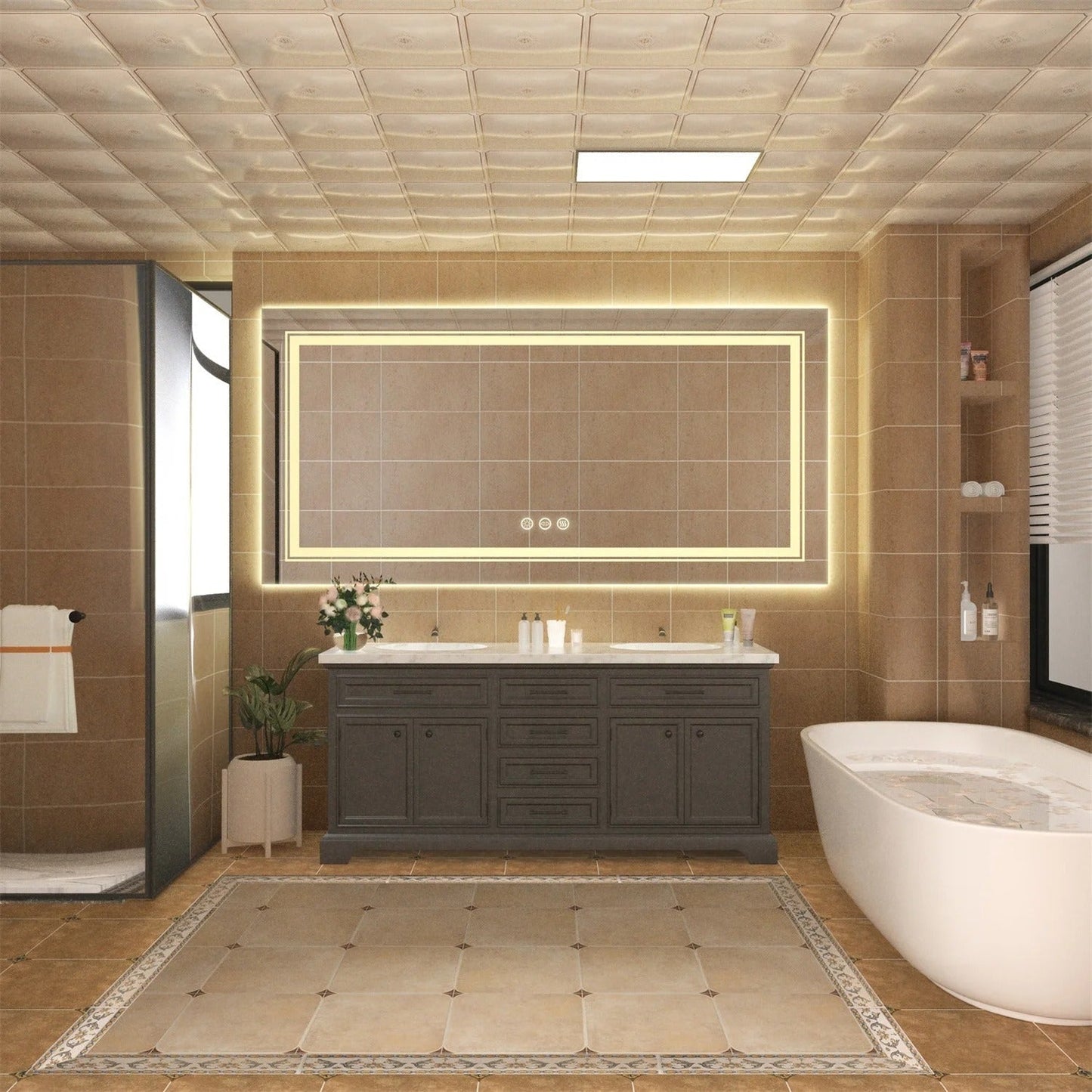Big Mirror with Lights – Extra-Large LED Backlit Mirror