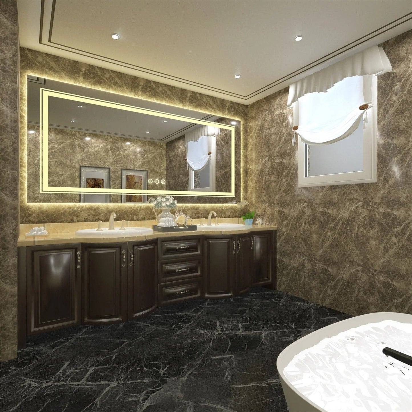 Big Mirror with Lights – Extra-Large LED Backlit Mirror