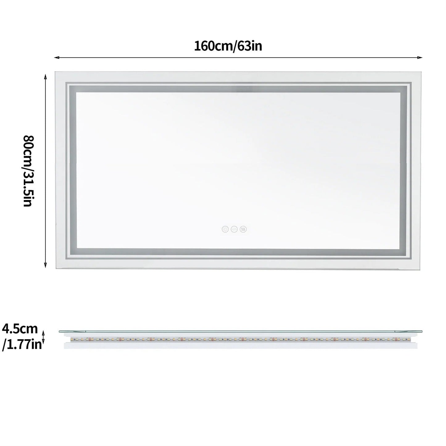 Big Mirror with Lights – Extra-Large LED Backlit Mirror