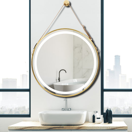 Round LED Bathroom Mirror: Smart Radiant Halo Design