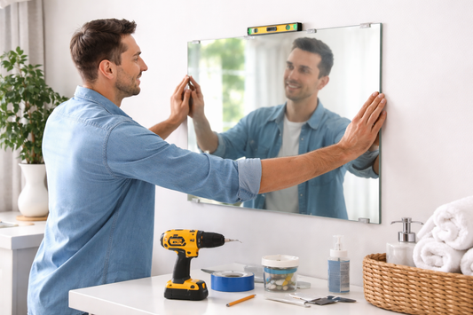 How to Hang Frameless Mirror
