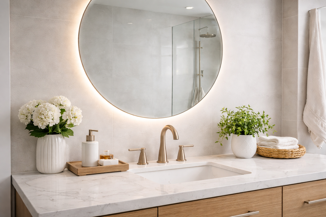 Should Bathroom Mirror Match Faucet? Design Experts Weigh In