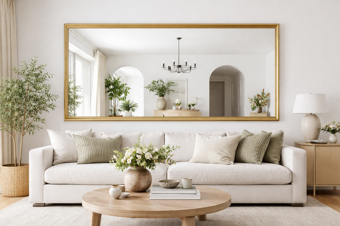 Large Mirror in Living Room