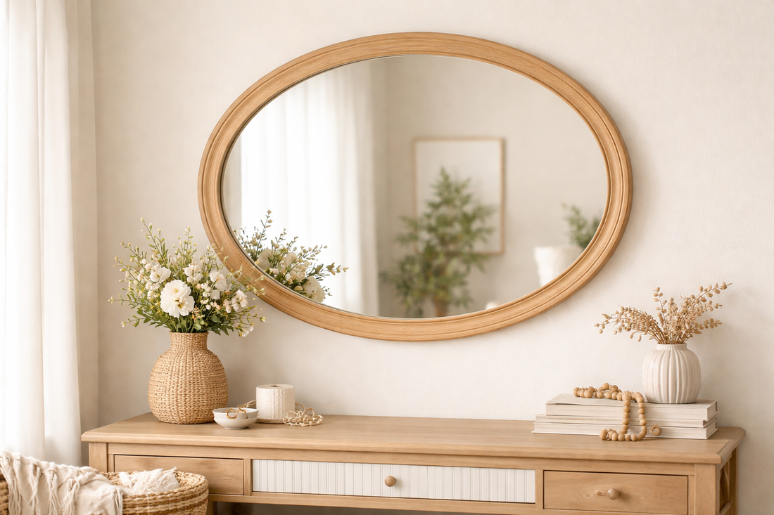  Frame Oval Mirror