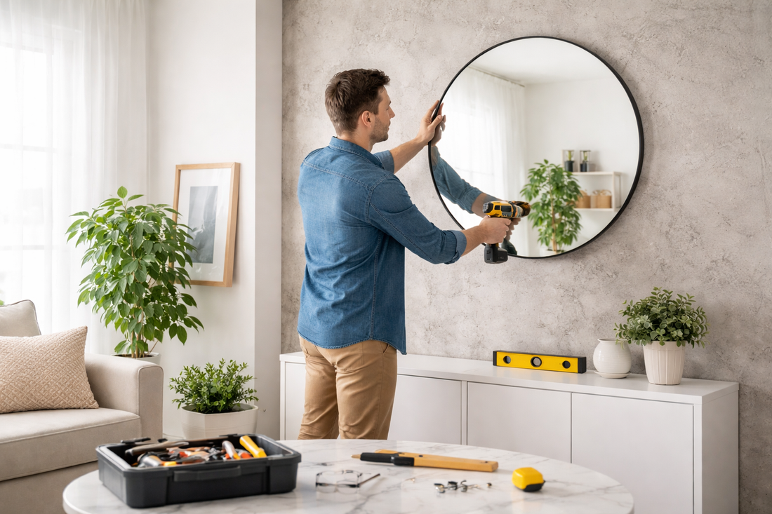 How to Hang a Mirror on a Concrete Wall