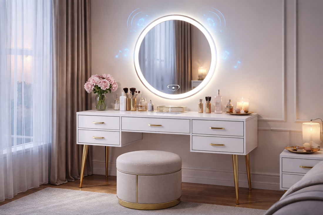 Dressing Table with Bluetooth Mirror