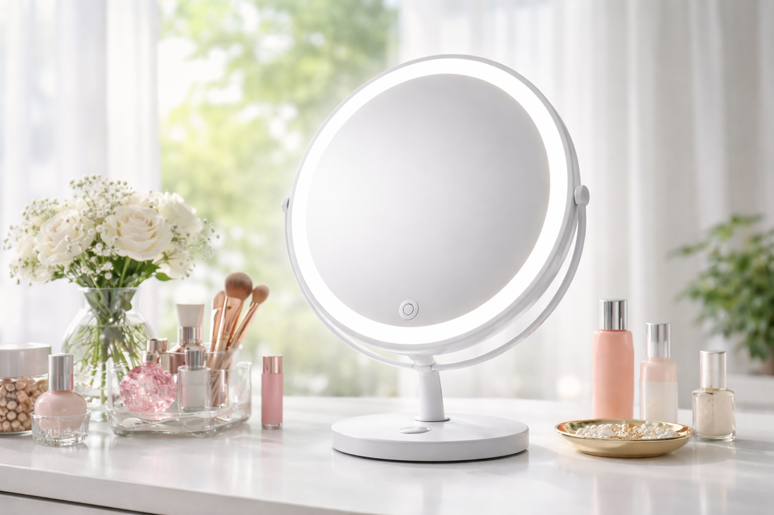 Led battery-operated mirror