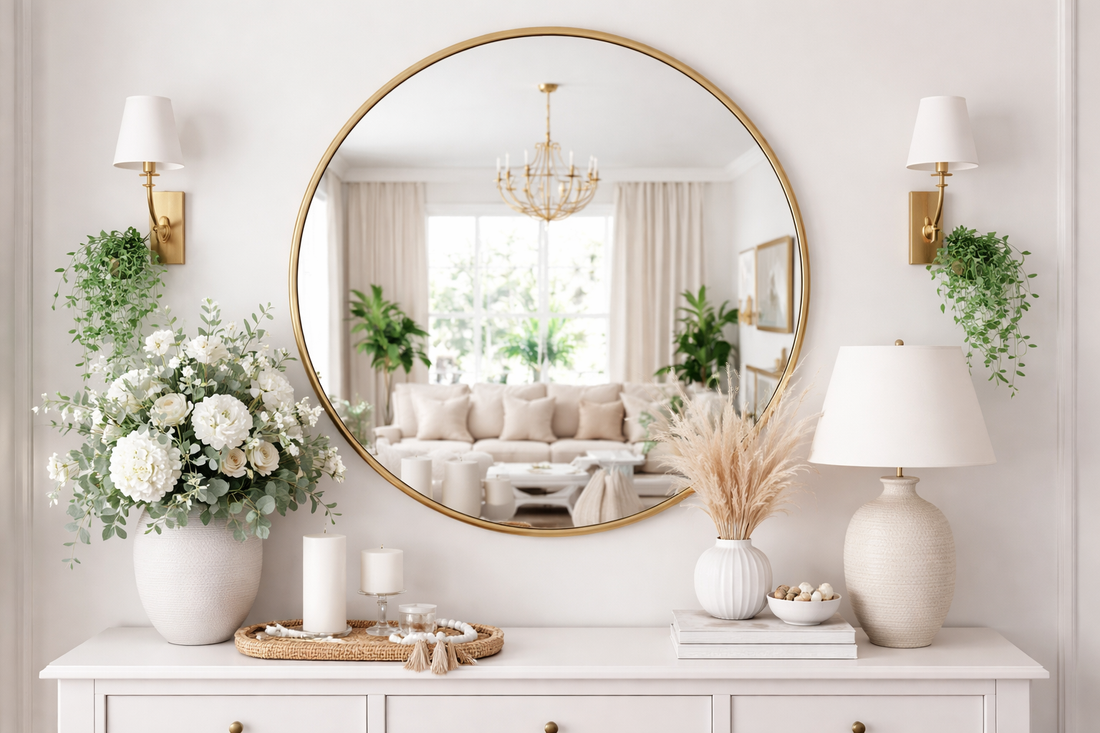 How to Decorate a Large Wall Mirror