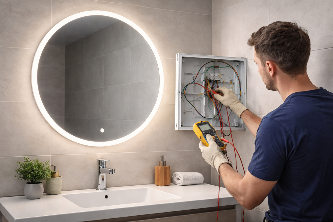 Wiring Illuminated Bathroom Mirror
