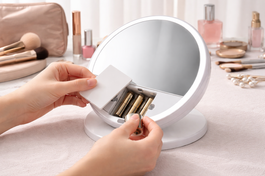 Battery in Makeup Mirror