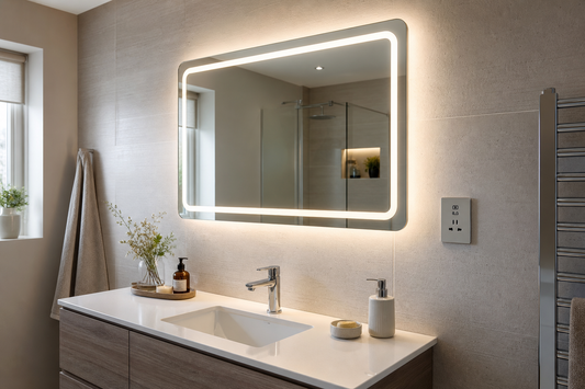 Shaver socket LED mirror versus separate shaver point