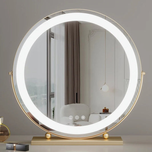 Portable LED Makeup Mirror with 15X Magnification – Travel-Friendly Vanity Compact, Perfect Gift for Women