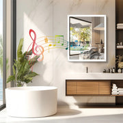 Smart Bathroom Mirror Cabinet with Lights and Bluetooth