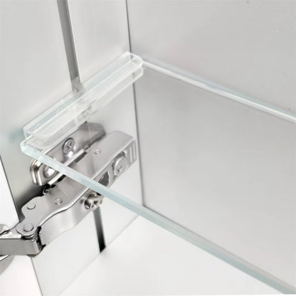 Bathroom Mirror Cabinet 500x700mm Single Door Open Vanity Storage Organizer, Silent Hinges