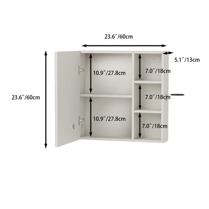 Bathroom Cabinet with Anti-fog LED Mirror With Hairdryer Smart Storage, UK01