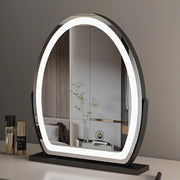 Arched LED Makeup Mirror with Touch Controls – Rechargeable or Plug-in
