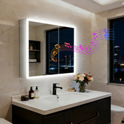Luxury LED Mirror Cabinet with Dual Bluetooth Speakers & Anti-Fog