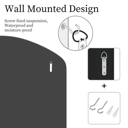 Extra Large Arched Bathroom Mirror – Silver Glass Venetian Accent Mirror with Bling Beveled Edge for Living Room Decor