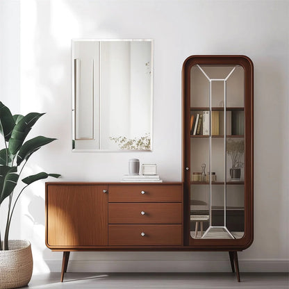 Frameless Rectangle Bathroom Mirror – Beveled Silver Edge Vanity Mirror for Bathroom, Bedroom, Living Room & Dining Room