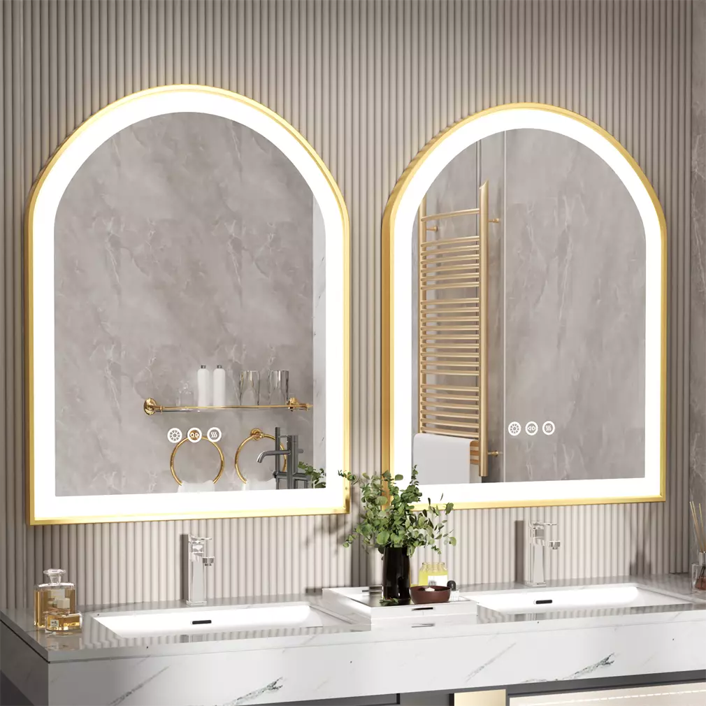 Arched LED Bathroom Mirror | Smart Anti-Fog Illumination