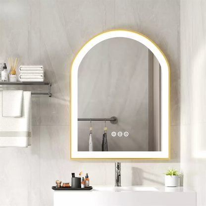 Arched LED Bathroom Mirror | Smart Anti-Fog Illumination