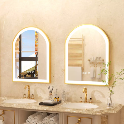 Arched LED Bathroom Mirror | Smart Anti-Fog Illumination