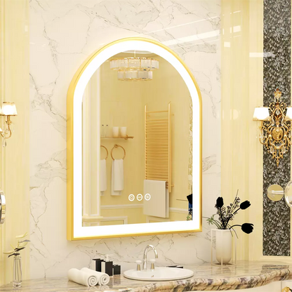 Arched LED Bathroom Mirror | Smart Anti-Fog Illumination