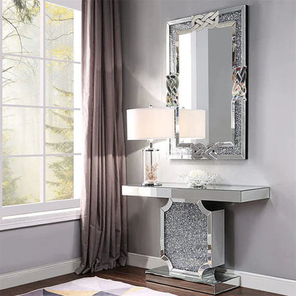 Rectangle Crystal Crushed Diamond Large Bathroom Mirror, 3 size available.