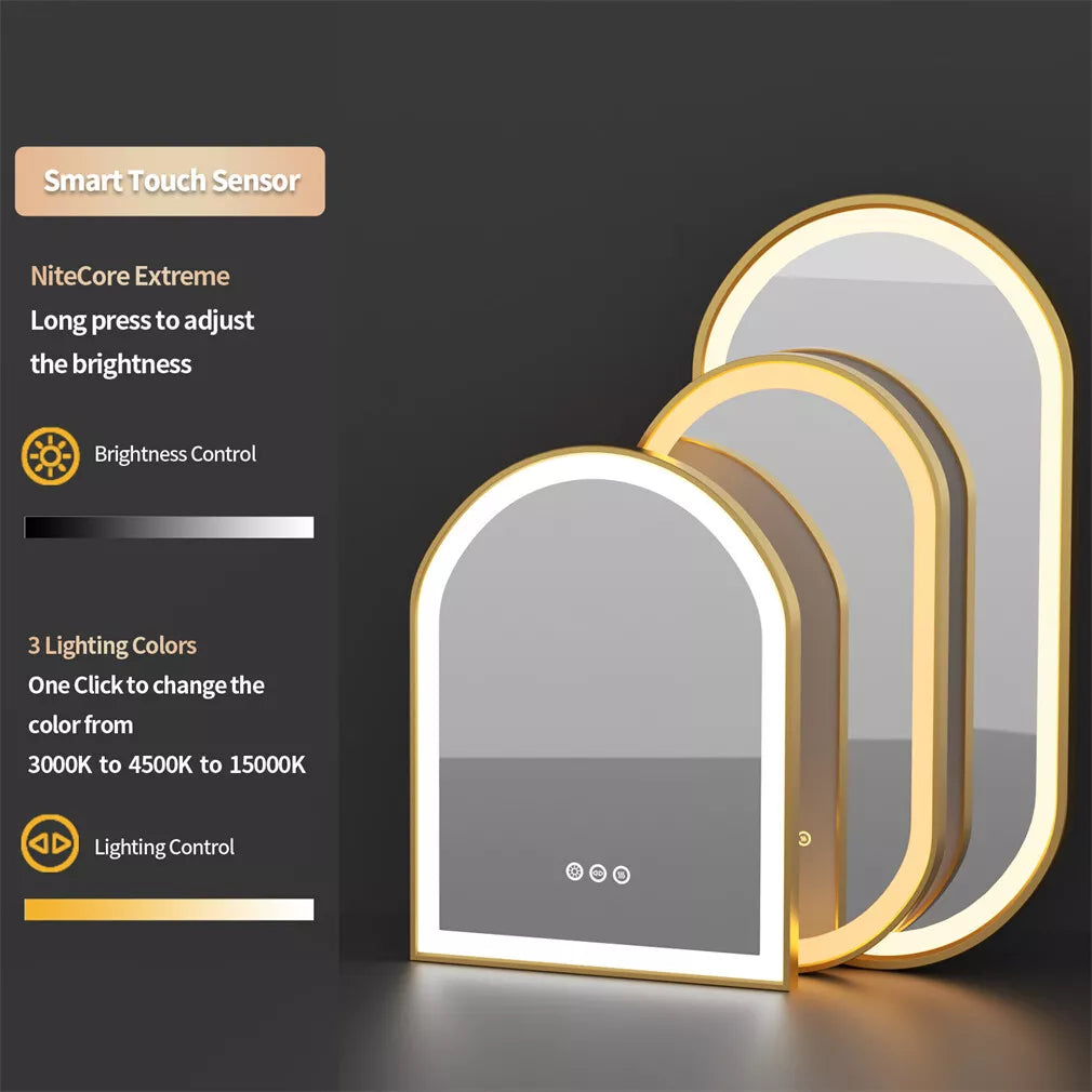 Arched LED Bathroom Mirror | Smart Anti-Fog Illumination