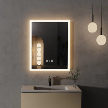 Rectangle Front light LED Smart Bathroom Illumination Mirror, Wall Mounted, Anti-Fog